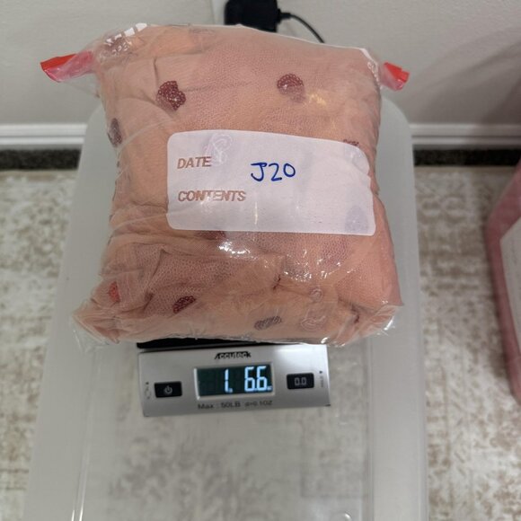 JessaKae Sweetheart Dress Womens Medium Pink Tulle Sequin Heart Bow Tie Maxi - Picture 12 of 12